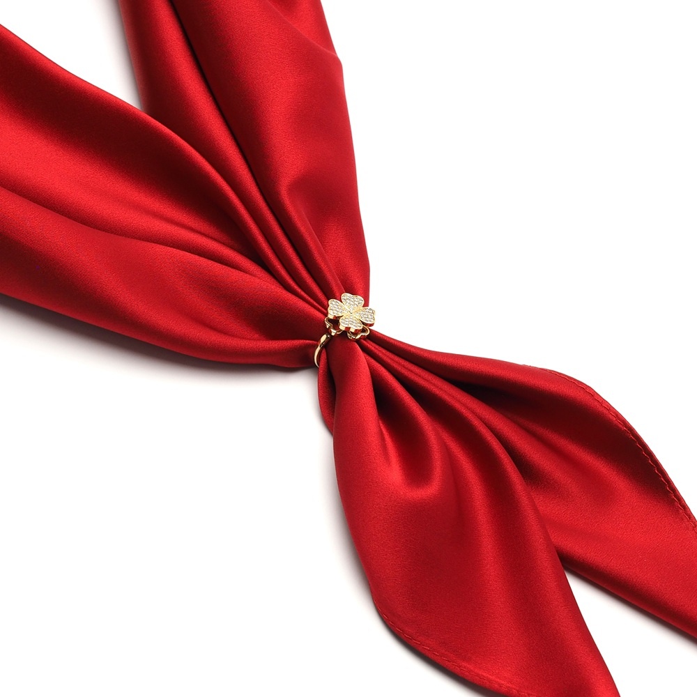 AA-093 Apaszetka - biżuteria do szala, klamra do apaszki, pierścionek z kwiatem